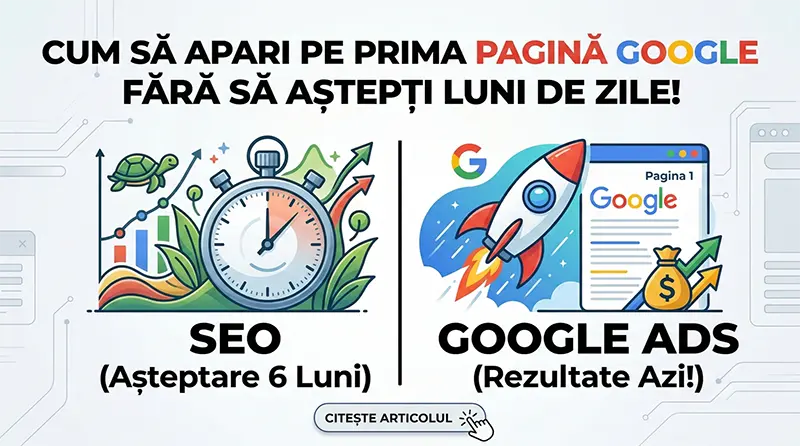 Cum să apari pe prima pagină în Google fără să aștepți 6 luni pentru SEO